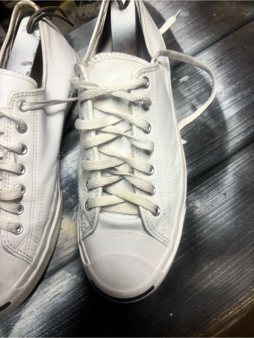 White Converse sneakers #converse #classic jack purcell size 12